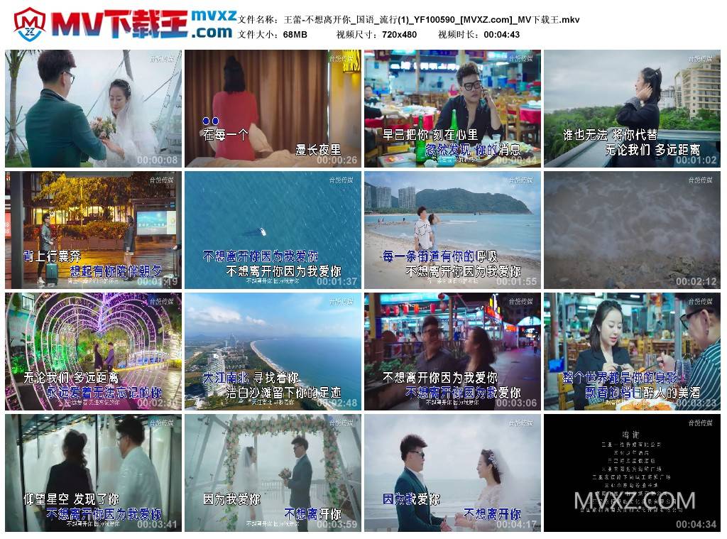 王蕾-不想离开你_国语_流行(1)_YF100590